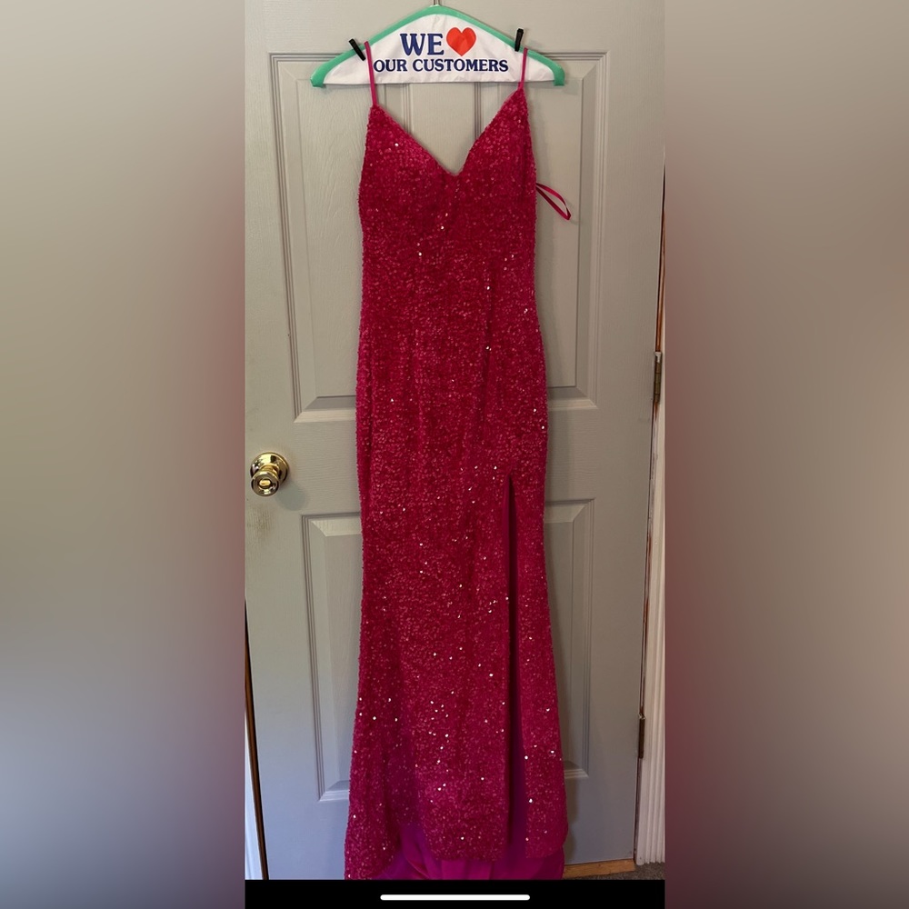 Hebeos Dark Pink Prom Dress